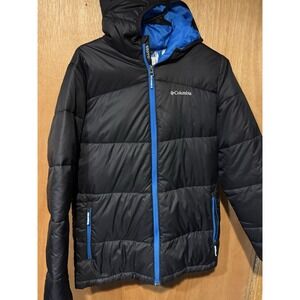 Columbia Kids XL 18/20 Omni Heat Long Puffer Jacket In Black Turbodown